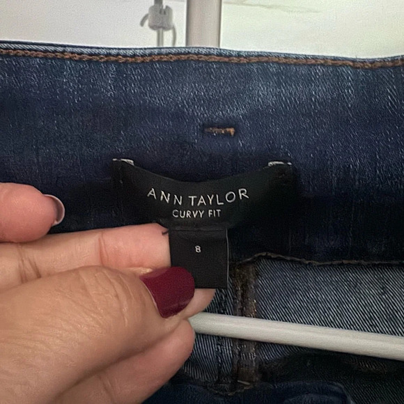Ann Taylor Blue Skinny Jeans Sleek Fit - Picture 3 of 5